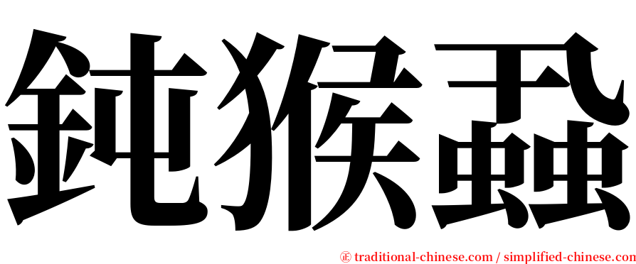 鈍猴蝨 serif font