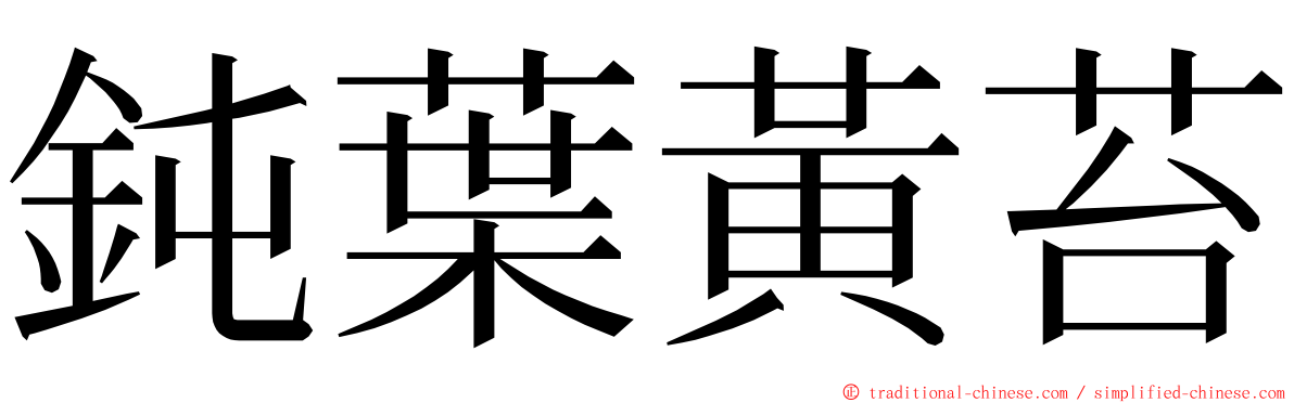 鈍葉黃苔 ming font