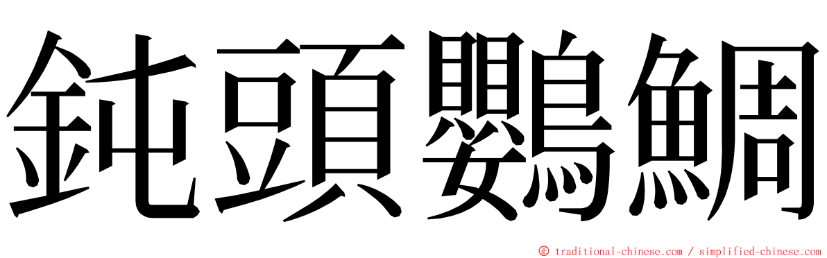 鈍頭鸚鯛 ming font