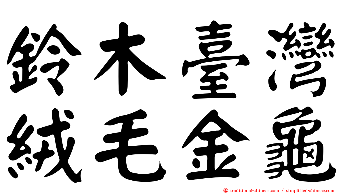 鈴木臺灣絨毛金龜