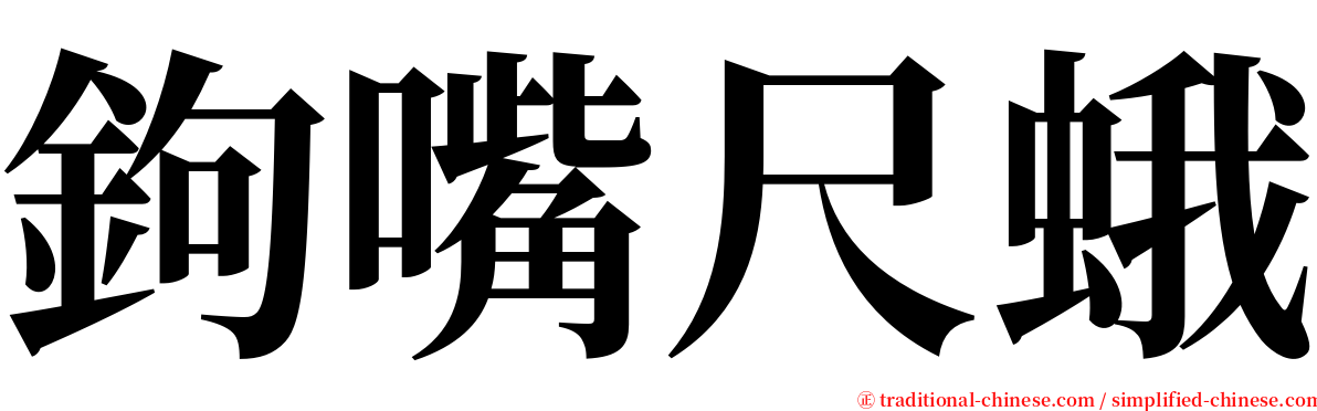 鉤嘴尺蛾 serif font