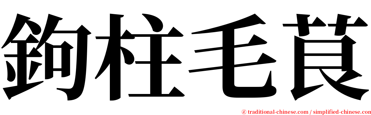 鉤柱毛茛 serif font