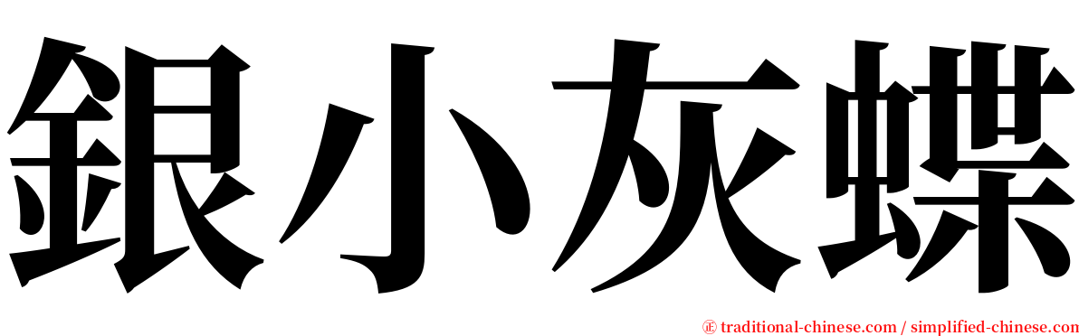 銀小灰蝶 serif font