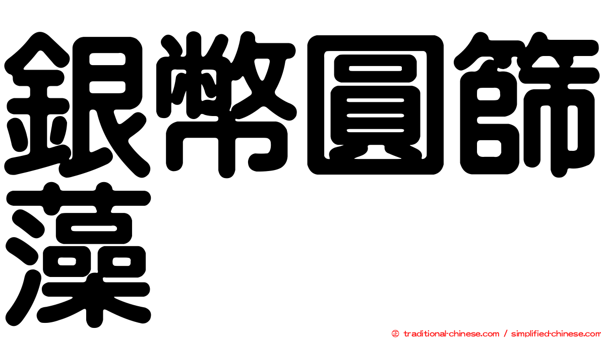 銀幣圓篩藻