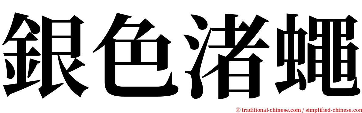 銀色渚蠅 serif font