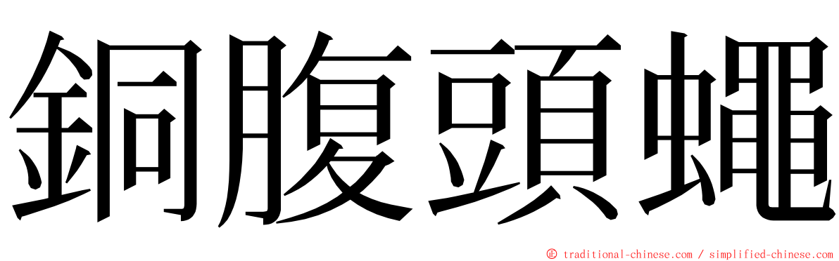 銅腹頭蠅 ming font