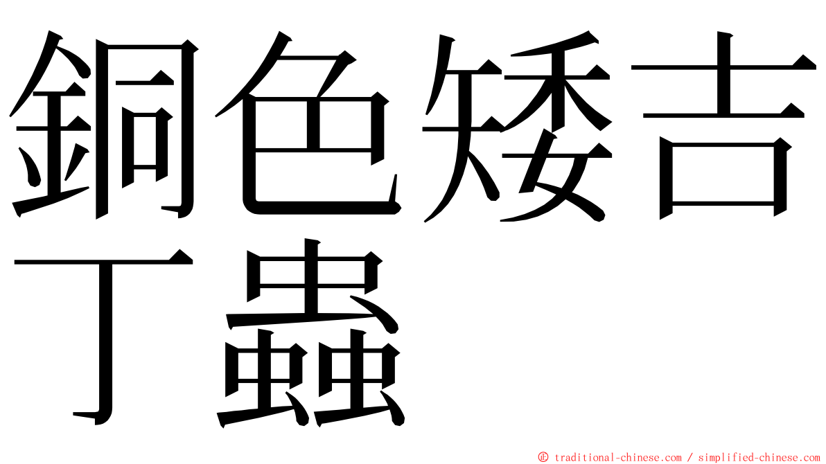 銅色矮吉丁蟲 ming font