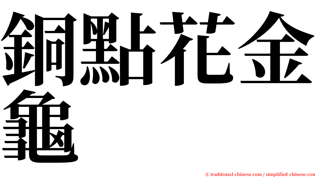 銅點花金龜 serif font