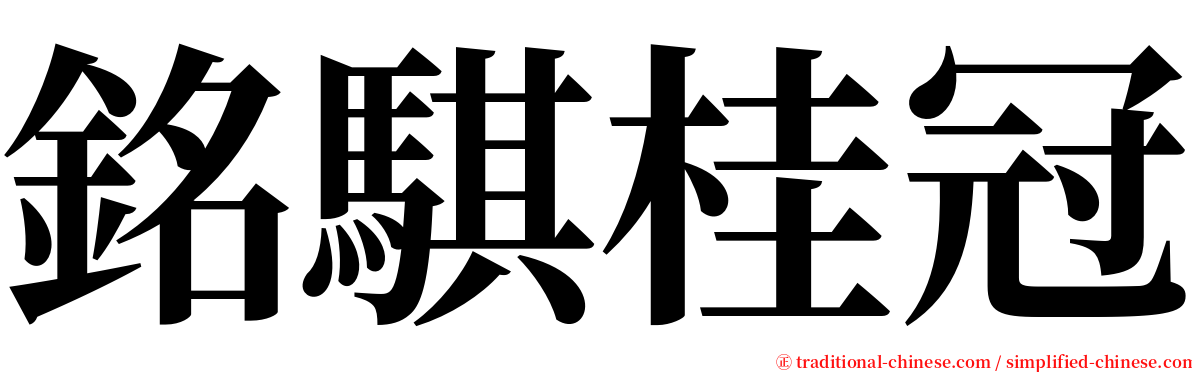 銘騏桂冠 serif font