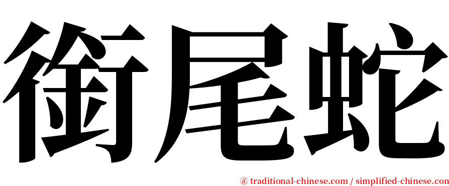 銜尾蛇 serif font