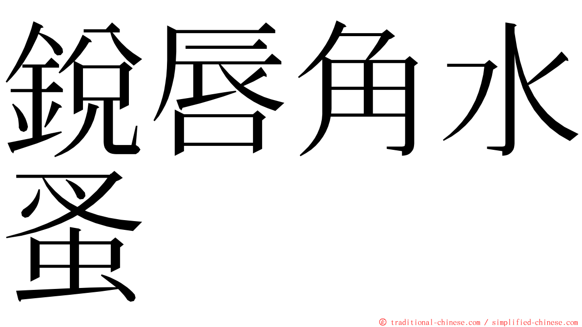 銳唇角水蚤 ming font