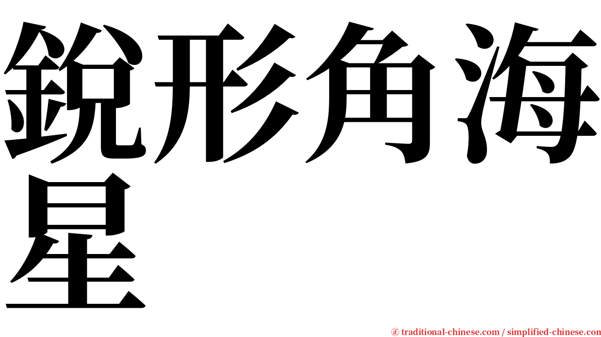 銳形角海星 serif font