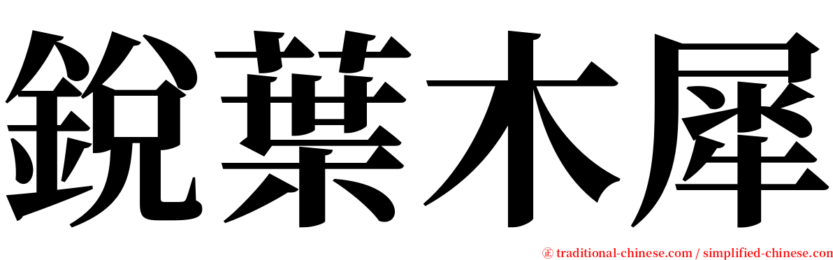 銳葉木犀 serif font