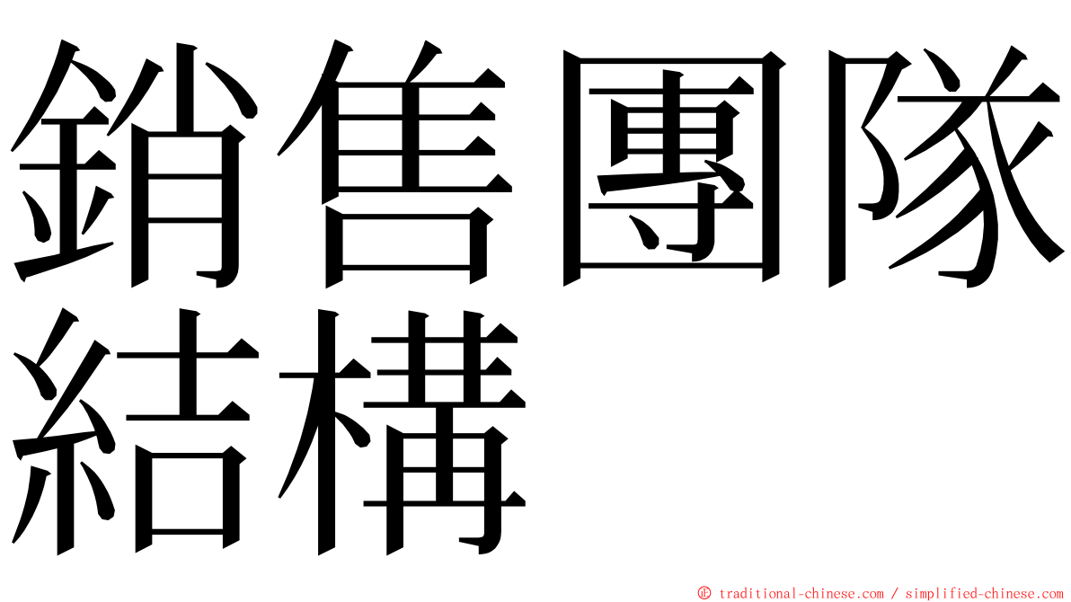 銷售團隊結構 ming font