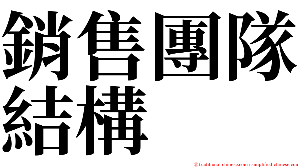 銷售團隊結構 serif font