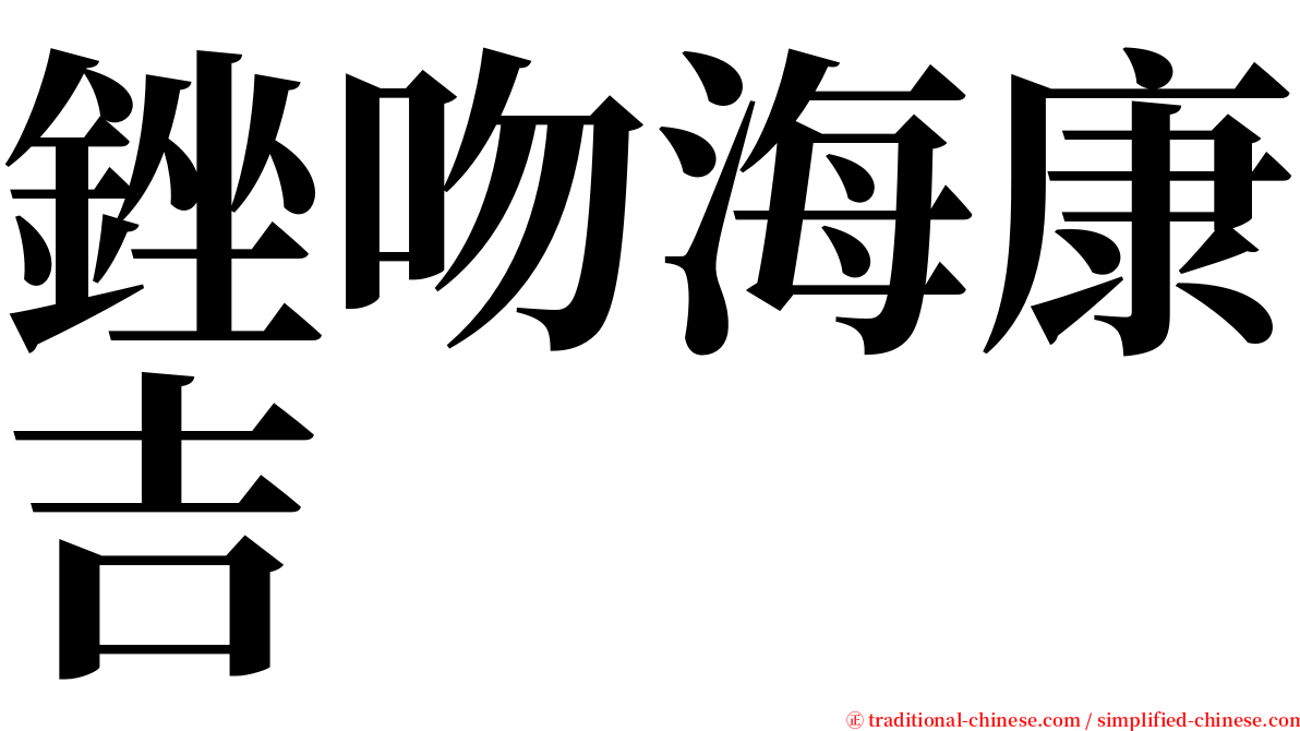 銼吻海康吉 serif font