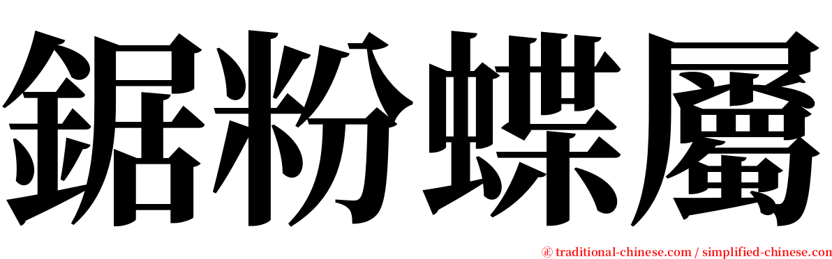 鋸粉蝶屬 serif font