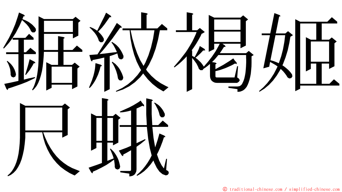 鋸紋褐姬尺蛾 ming font