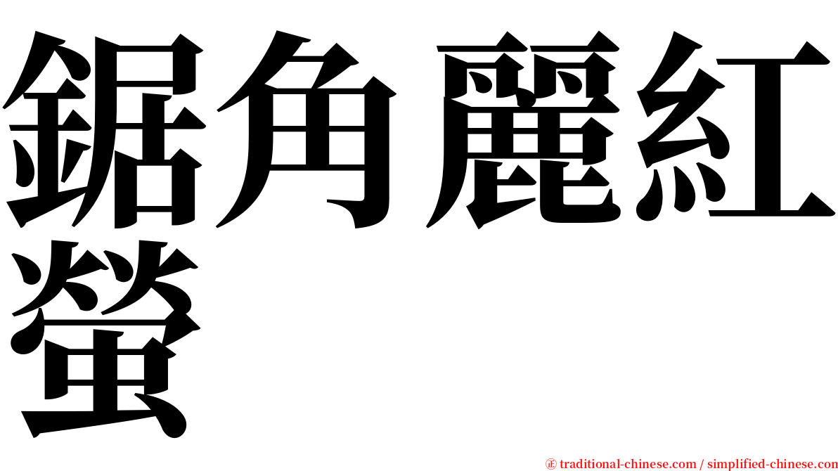 鋸角麗紅螢 serif font