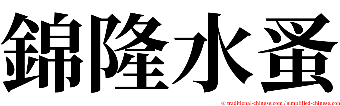 錦隆水蚤 serif font