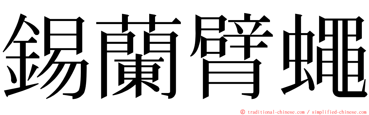 錫蘭臂蠅 ming font