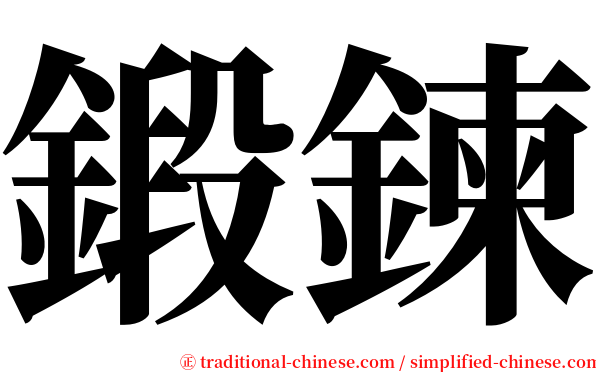 鍛鍊 serif font