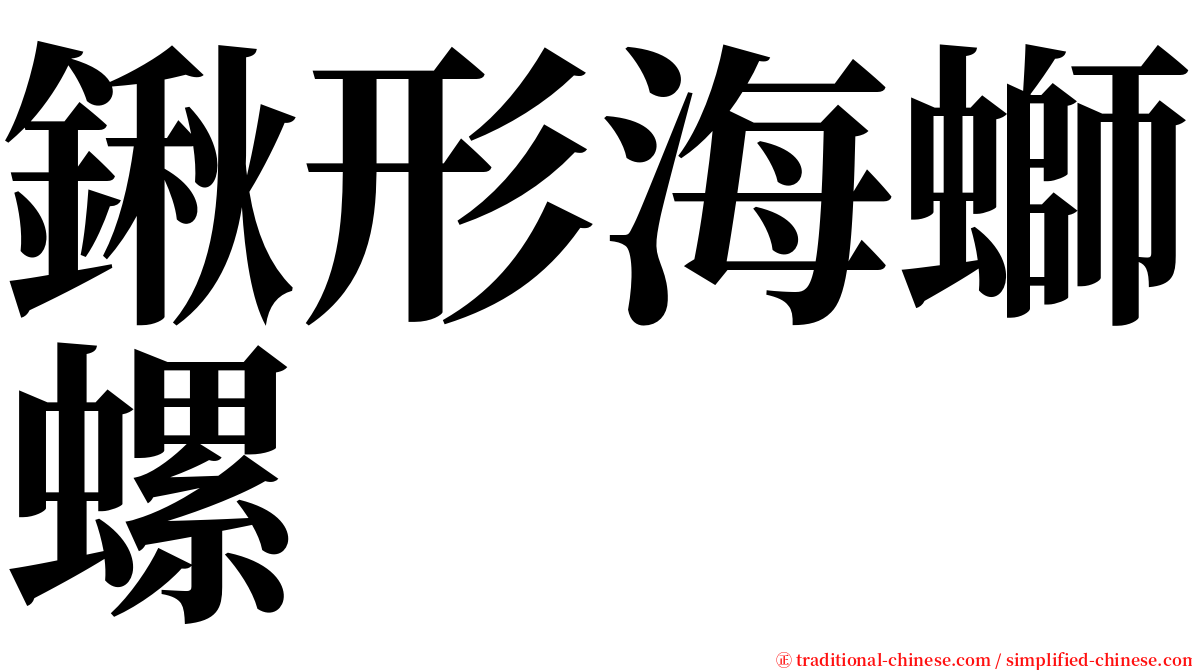 鍬形海螄螺 serif font