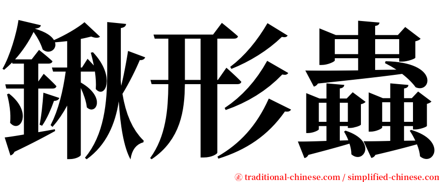 鍬形蟲 serif font