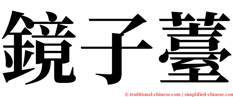 鏡子薹 serif font