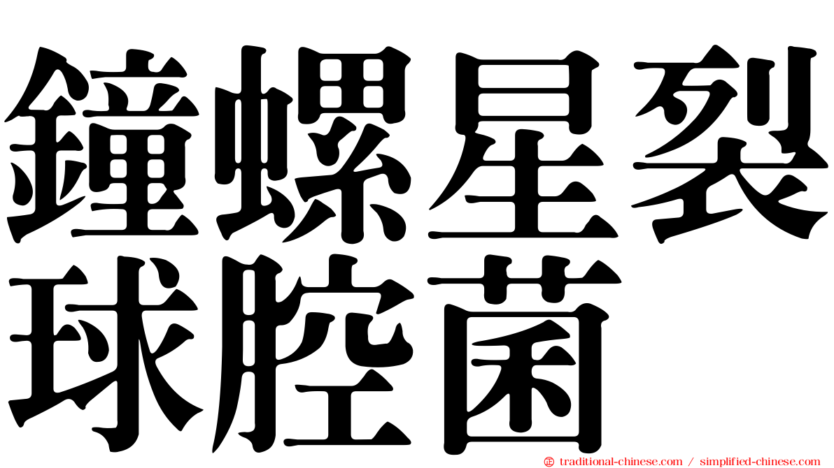 鐘螺星裂球腔菌
