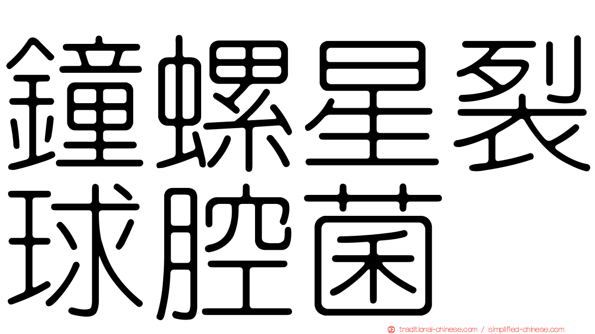鐘螺星裂球腔菌