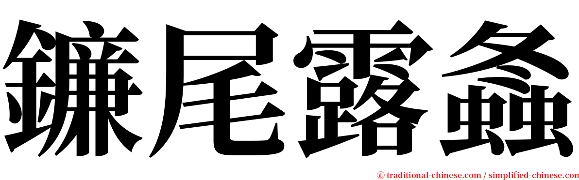 鐮尾露螽 serif font