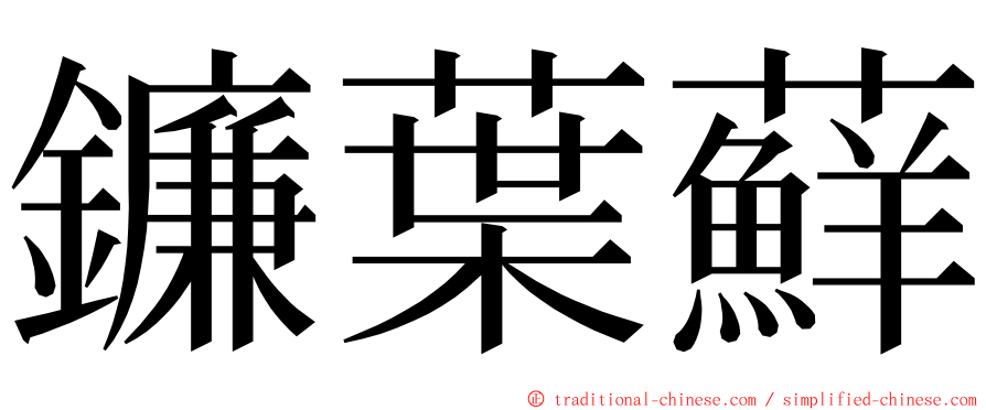 鐮葉蘚 ming font