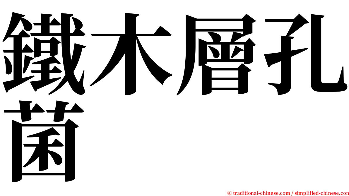 鐵木層孔菌 serif font