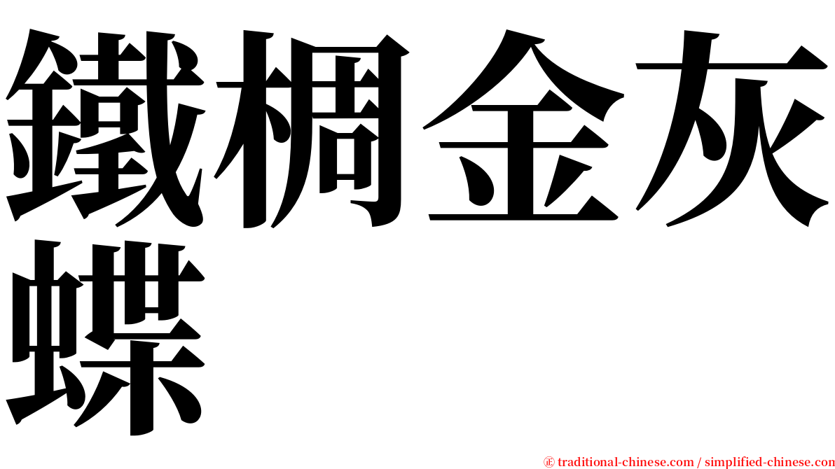 鐵椆金灰蝶 serif font