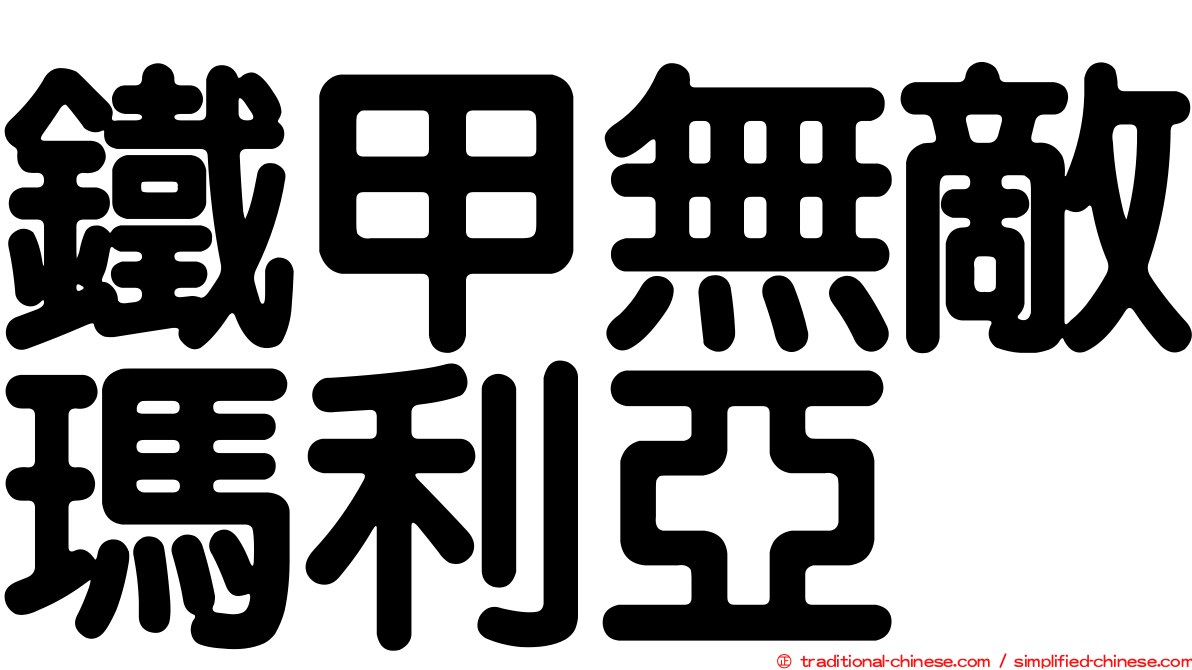 鐵甲無敵瑪利亞