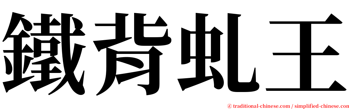 鐵背虬王 serif font