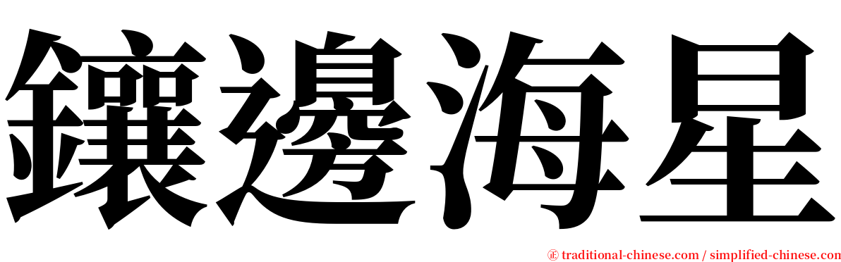 鑲邊海星 serif font