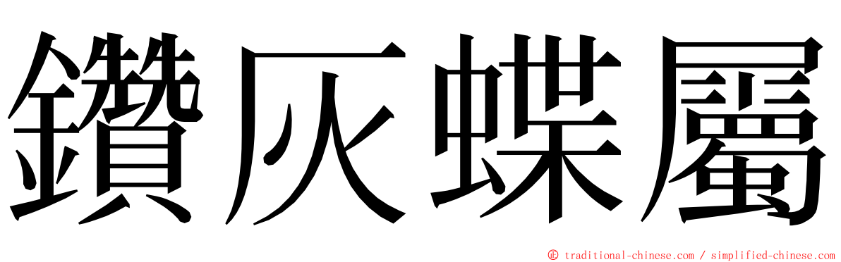 鑽灰蝶屬 ming font