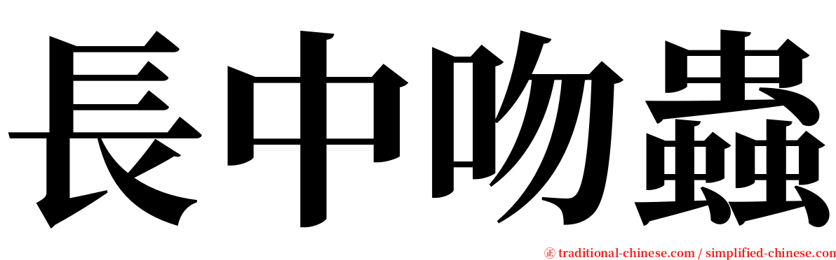 長中吻蟲 serif font