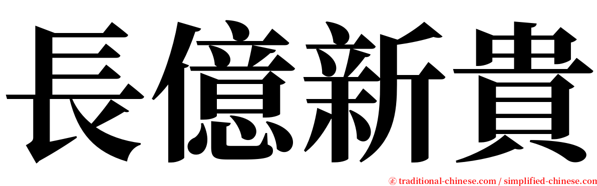 長億新貴 serif font