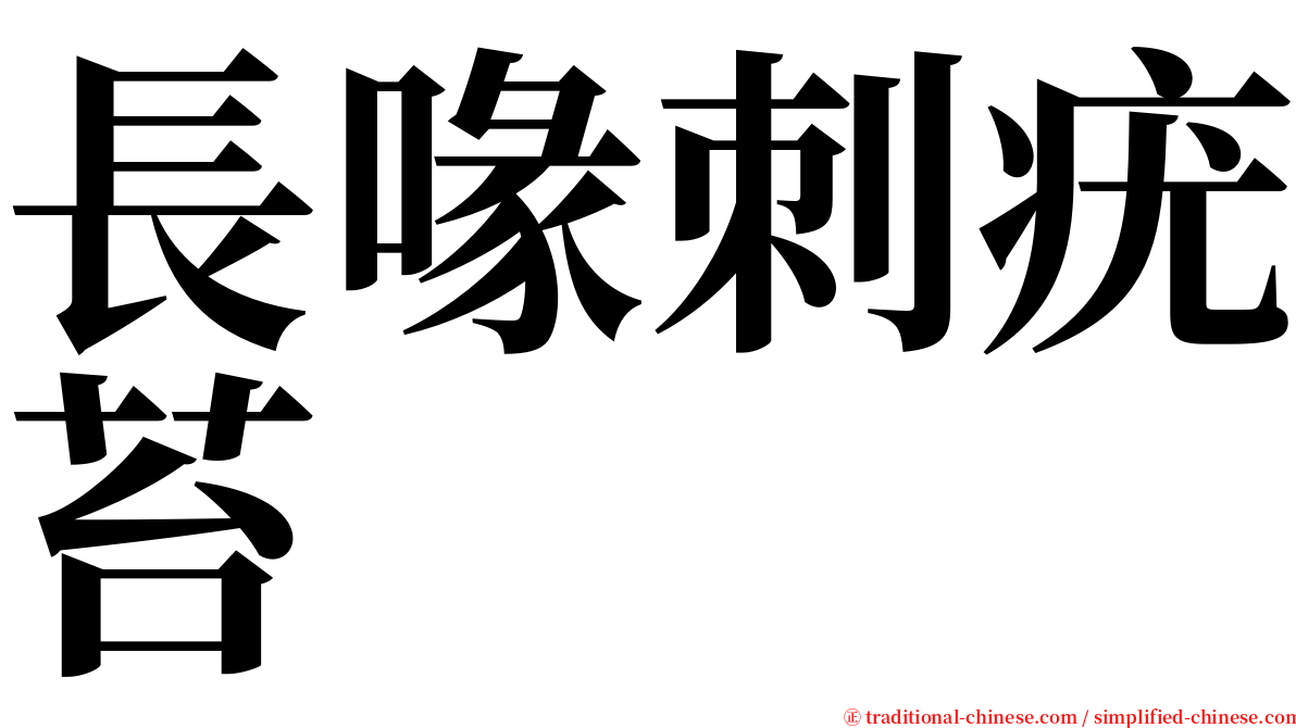 長喙刺疣苔 serif font