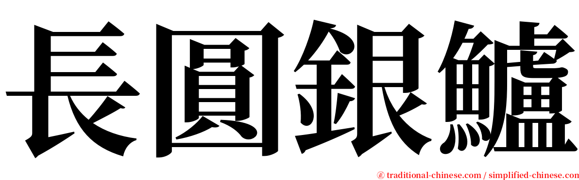 長圓銀鱸 serif font