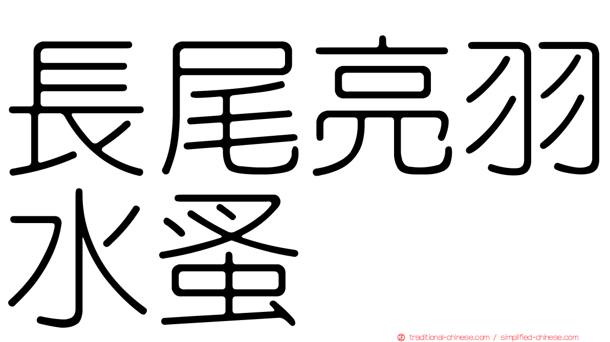 長尾亮羽水蚤