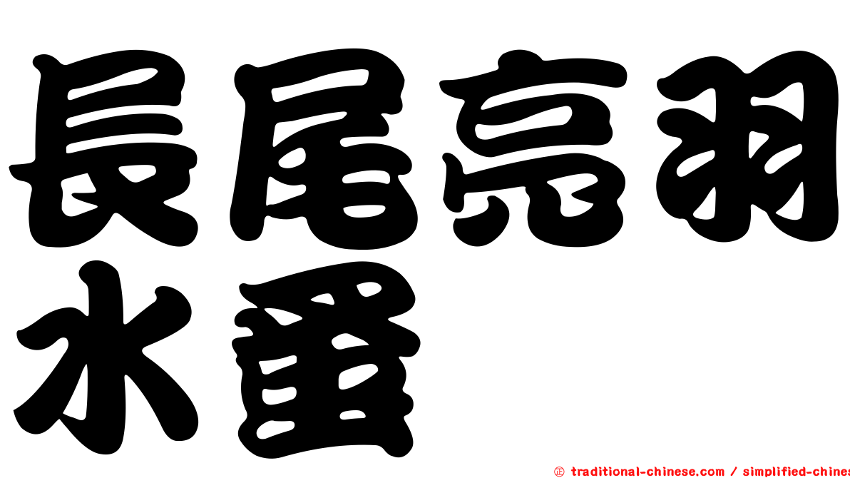 長尾亮羽水蚤