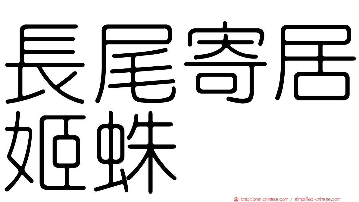 長尾寄居姬蛛