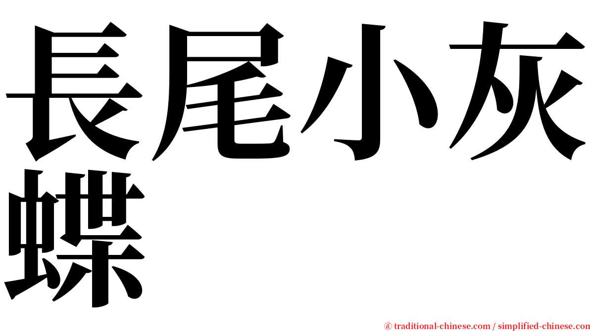 長尾小灰蝶 serif font