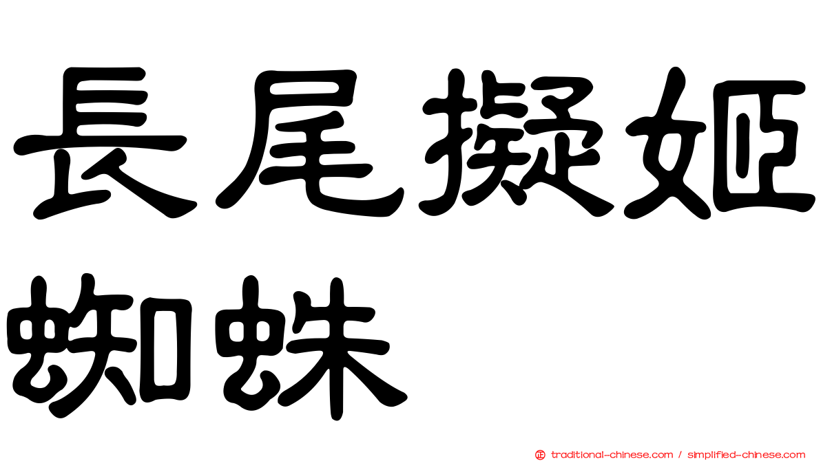 長尾擬姬蜘蛛