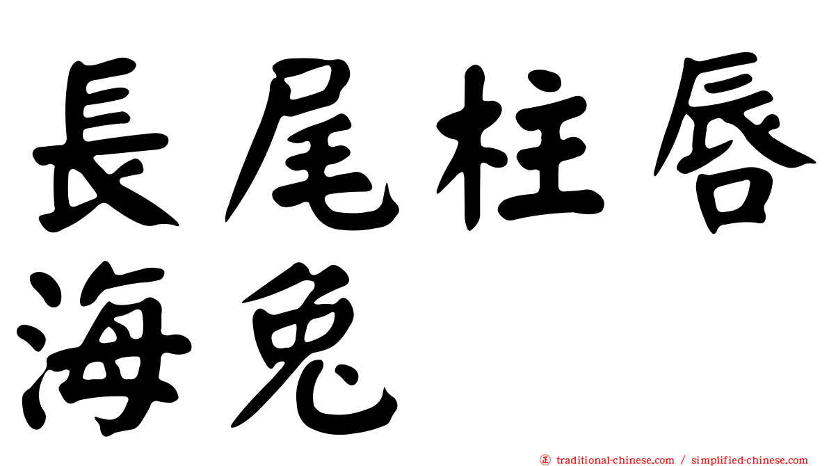 長尾柱唇海兔