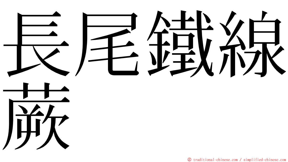 長尾鐵線蕨 ming font